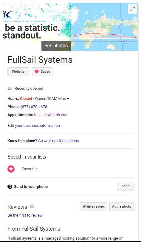 FullSail Systems High Performance Hosting